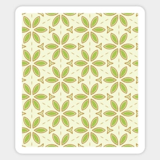 Kiwi Green Flower Tile Pattern Sticker